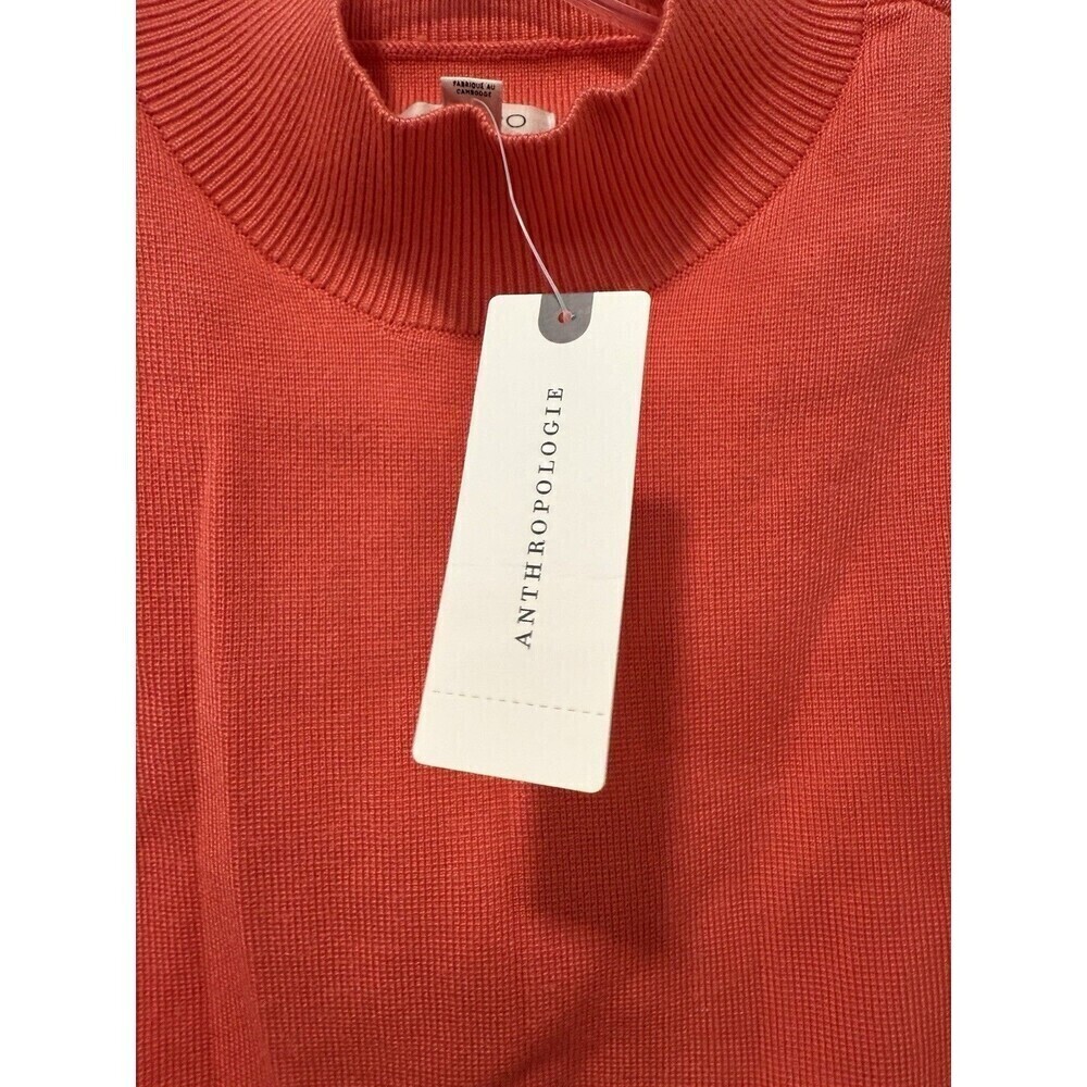 Anthropolgie Pilcro Coral/Orange Mock Neck Vest Women's Pullover Sweaters Sz Xs - Picture 5 of 5
